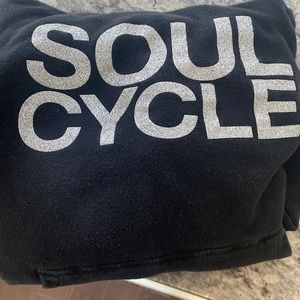 Soulcycle black glitter hoodie sweatshirt